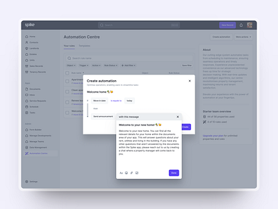 Streamline operations using the Automation Centre admin concept dashboard design experience figma graphic design interface management operations product product design property rules ui ux web