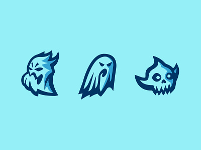 Ice Ghost Exploration blue cold creepy esports frost ghost ice logo mascot monster snow spooky sports
