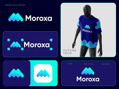 Moroxa Futuristic Tech Logo | M Modern Logo app branding design graphic design illustration logo m logo m luxury logo m minimal logo m modern logo m tech logo minimal logo modern logo tech logo ui