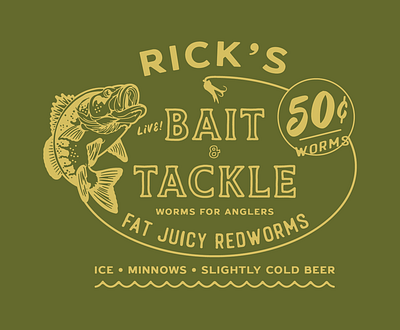 Bait & Tackle - Apparel Design - Fishing Merch americana apparel bait and tackle branding design fish fishing graphic design illustration merch t shirt vector