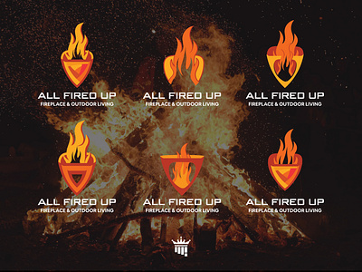 Fire Camping Type Logo logoart