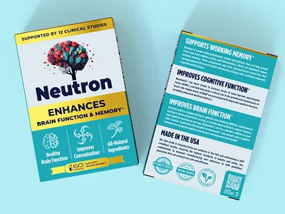 Packaging Design for a Brain & Memory Supplement 3d render 3d rendering 3d visualization box box packaging mockup packaging design packaging mockup product rendering product visualization supplement supplement design