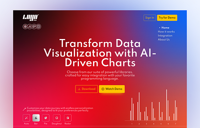 AI Enhanced Data Viz, Crafting the Future of Interactive Charts ai ai landing data ai landing page app design chart ai data ai data info ai ui ui design ui ux design userinterface web design ui webdesign