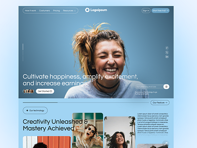 Elevate Joy, Boost Thrills, and Skyrocket Income UI Landing Page clean clean design dental landing page doctor landing pgae ui family ui happyness minimal userinterface design ux ui design