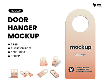 Door Hanger Mockup Set graphic design mockup