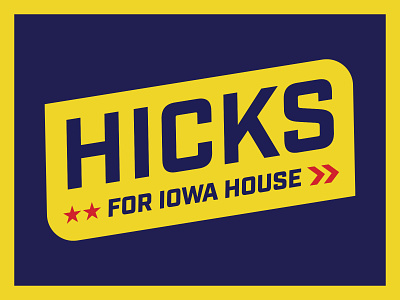 Hicks For Iowa House Logo campaign democrat democratic house logo political logo politics