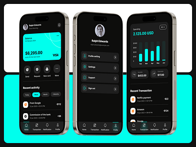 Banking App banking app branding inspiration mobile app trendy design ui uxui design
