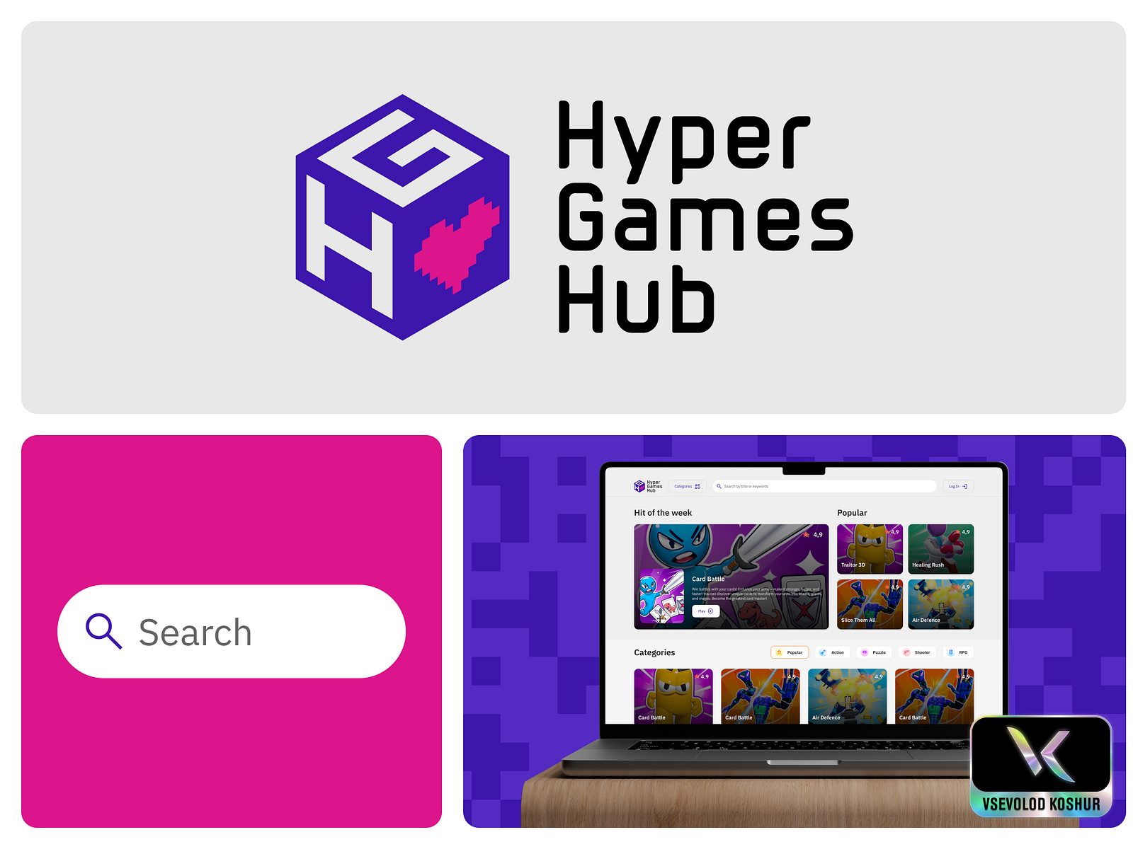 HGH — Hypercore Games Hub by Vsevolod Koshur on Dribbble