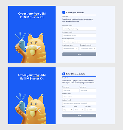 Step-by-step Form form landing page progress bar questionnaire step by step form ui uiux website