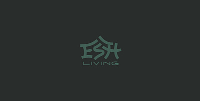 ESH living- typography logo. brand logo typography