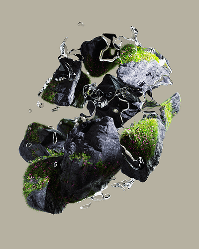 Spring stones 3d 3dillustration abstract design graphic design illustration render