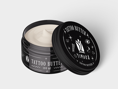 Packaging design for a tattoo care brand branding graphicdesign labeldesign packaging packaging design tattoo tattoo butter tattoocream