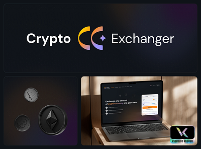 CryptoExchanger — Cryptocurrency Exchanger interface logo ui ux