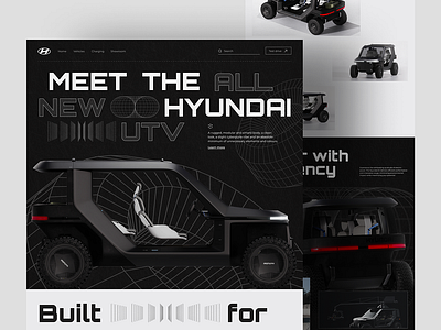 Hyundai UTV Website Landing Page 3d branding design graphic design illustration logo typography ui ux vector