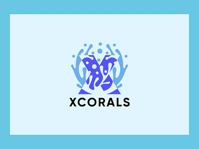 Coral Logo | X Logo branding coral logo creative designer flat graphic design icon illustrator logo ocean coral logo sea logo ui x inital x logo x shape