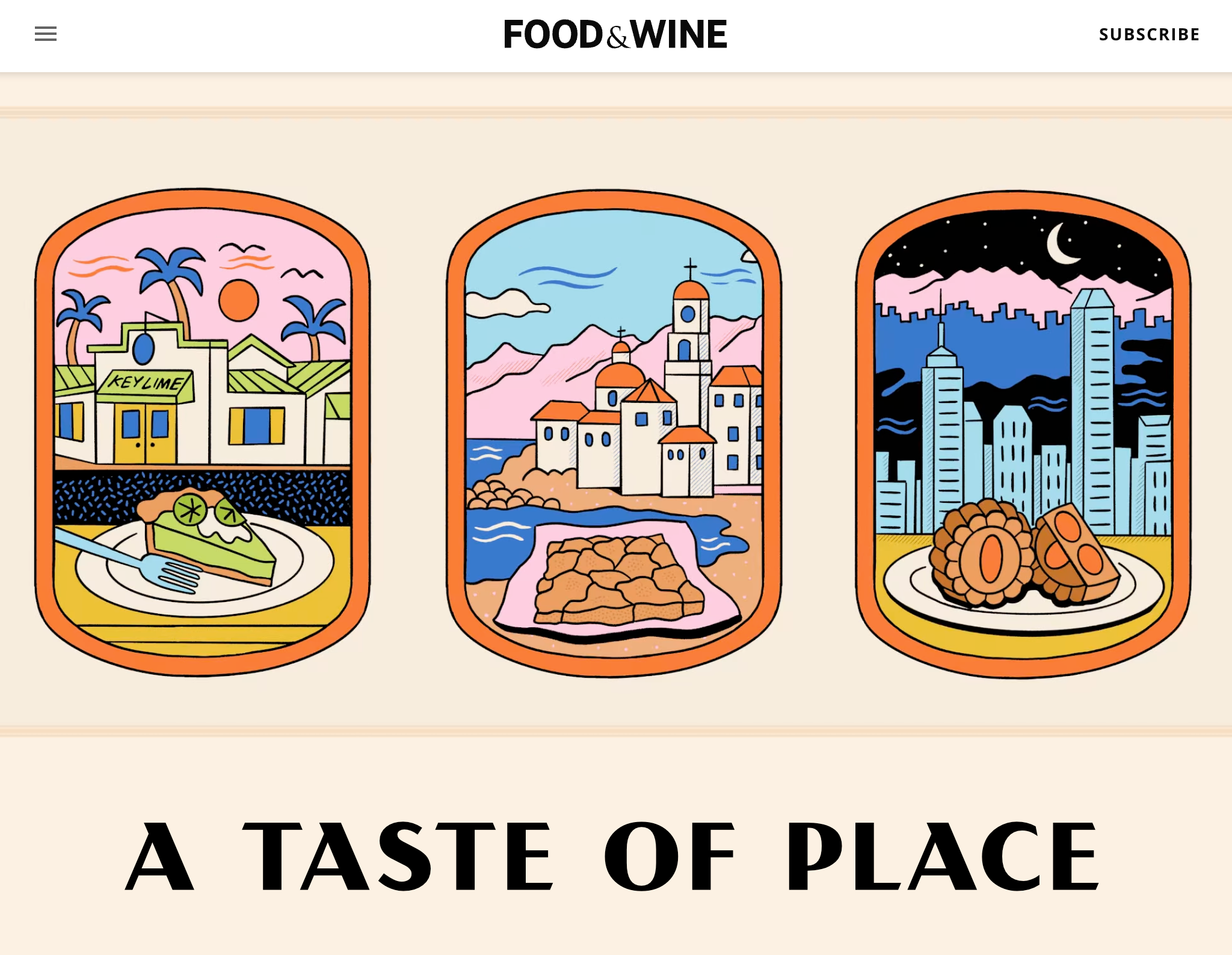 Windows to the world Illustrations for Food & Wine Magazine animation branding city colorful dessert editorial editorial illustration florida food gif hong kong illustration italy landscape magazine mountains nature outdoors travel window