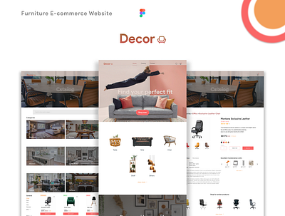 Decor < Online Furniture Shop> design ecommerce furniture store furniture website landing page product product design ui uiux user interface ux website