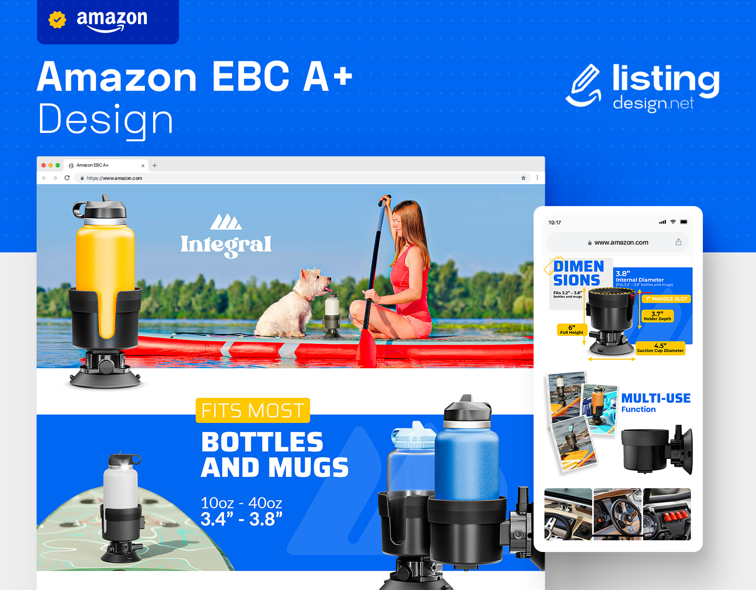 Suction Cup Holder - Amazon EBC Design Inspiration 3d amazon ebc design amazon listing amazon listing design branding design graphic design illustration logo ui