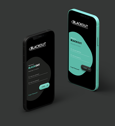 BlackOut Dark mobile app login screen aimal dark fiverr designer login mobile app mobile app design naseem ui ui design ux design