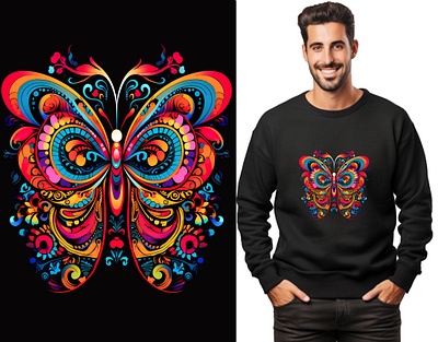 Butterfly T-shirt Design - Midjourney ai ai ai artist butterfly butterfly graphic tshirt butterfly tshirt butterfly tshirt design colorfull tshirt concept art custom tshirt design designer graphic design graphic tshirt illustration midjourney ai seller t shirt t shirt design tee trendy tshirt