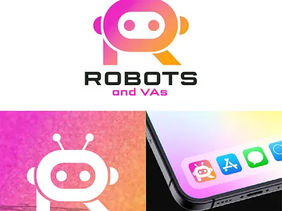 Robots logo branding graphic design logo