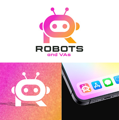 Robots logo branding graphic design logo