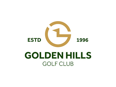 GOLDEN HILLS branding design golden golf golf club graphic design hills illustration logo motion graphics typography vector