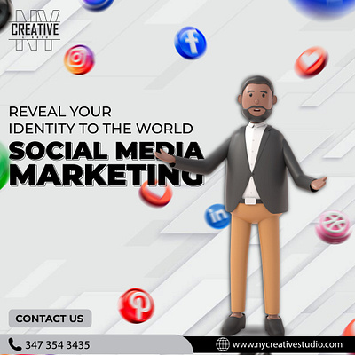 Social Media Marketing branding brochures design graphic design illustration logo social media marketing typography ui ux vector