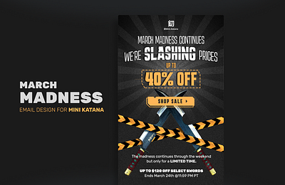 March Madness | Email Design for Mini Katana advertising design email figma graphic design marketing sales