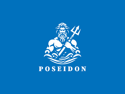 Poseidon Logo poseidon poseidon design poseidon logo poseidon vector design poseidon vector logo water logo wather design