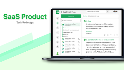 UI Task Redesign app design dua page islamic islamic page islamic ui product design project religion ui ui design ux ux design website