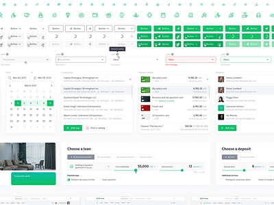 BPS Bank · Design system b2b b2c bank bank app banking buttons components dashboard design system finance graphs information design input product design set states ui ui kit web widgets