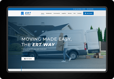 Landing Page Design for a Logistics Company branding design designer graphic design logistics moving ui vector web websites
