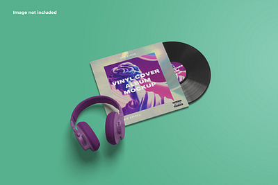 Colorful Vinyl Album Cover Mockup showcase