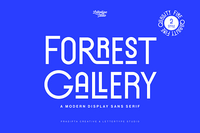 Forrest Gallery Modern Display Font cosmetic