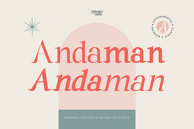 Andaman an Experimental Serif Font minimalism