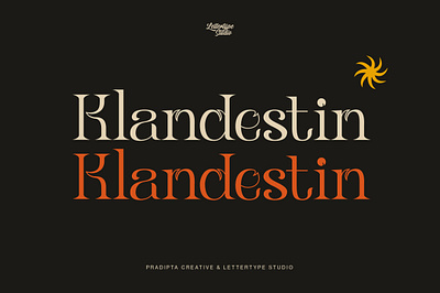 Klandestin Modern & Classical Serif flowing