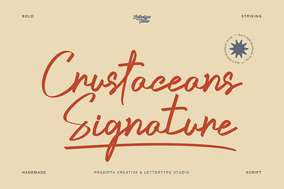 Crustaceans Signature Bold Script coffee