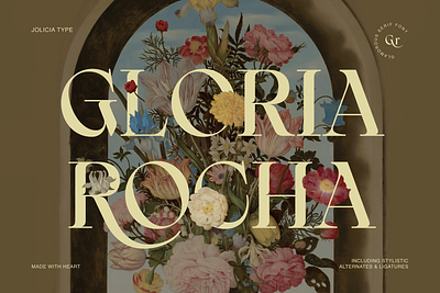 Gloria Rocha | Glamorous Serif Font | Free To Try Font branding free font