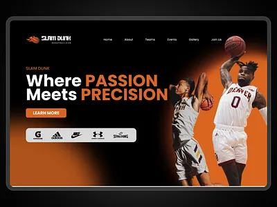 Sports Landing Page Design basket ball basketball branding design designer graphic design homepage landing page sports ui web web app websites
