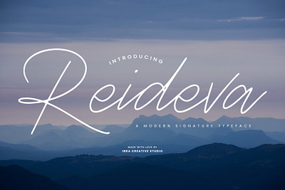 Reideva – A Modern Signature Typeface monoline brush