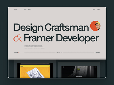 Nick Stepuk — Framer Portfolio Website animation framer no code portfolio web design