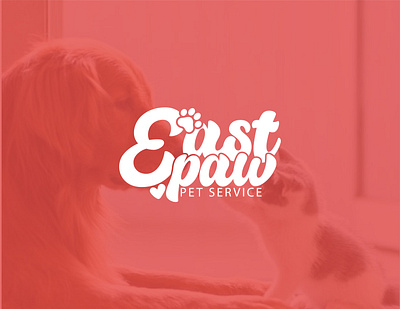 East paw pet service Typography logo design branding cat cat care logo cat logo custom logo designer design dog care logo dog logo graphic design illustration logo logo design logo graphic design pet pet logo pet service logo typography typography logo vector