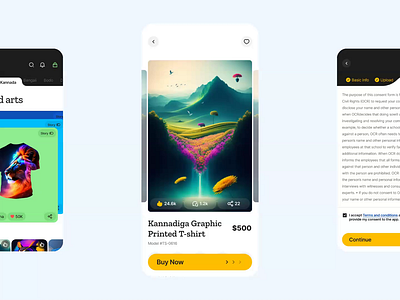 A Design Concept for Creative Market Place mobile app mobile ui ui ux