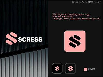 SCRESS logo# Branding identity business logo design. branding graphic design logo