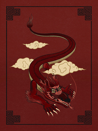 Year of the Dragon chinese new year dragon illustration procreate year of the dragon