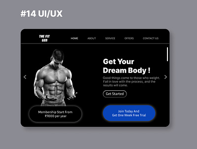 GYM website UI. branding graphic design gym inspirations like ui website