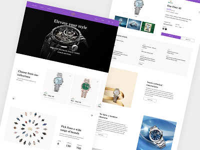 Landing page for a luxury watch renting business app design design landing page landing page design luxury watch landing page responsive design ui ui design uiux user experience user experience design user interface user interface design web design