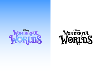 Disney Wonderful Worlds Game Logotype game branding game logo game logotype game ui logotype ui videogames