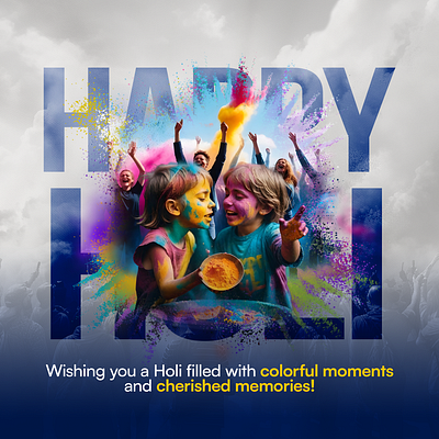 Happy Holi branding facebook post graphic design happyholiday holi holiday illustration post poster social media